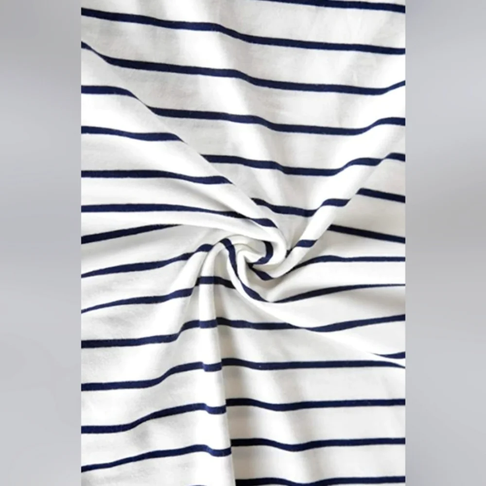 Maternity/Nursing, Size L, White & Navy Dress - Picture 4 of 5